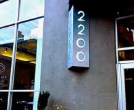 2200 ARCH STREET – LED Illuminated Galvanized Steel Stencil Cut Sign with Frosted Acrylic Back-up Panel in Philadelphia