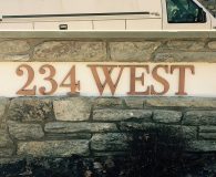 234 WEST- Satin Bronze Titanium Fabricated Letters in Haverford, PA