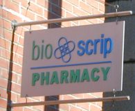 BIO-SCRIP – Custom Aluminum Blade Sign with Painted Dimensional Graphics in Philadelphia