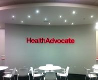 HEALTH ADVOCATE – RGB LED Illuminated Channel Letters in Blue Bell, PA