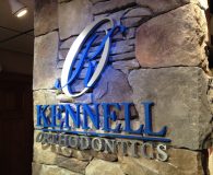 KENNEL ORTHODONTICS – Combination of Painted Acrylic & Brushed Aluminum Metalike™ Letters shipped to Laconia, NH