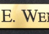 KEVIN WEINSTEIN – Black Filled Engraved Brass Name Plate Sign in Philadelphia, PA