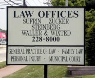 LAW OFFICES SUFRIN ZUCKER STEINBERG SONSTEIN & WIXTED - Florescent Lamped Illuminated Sign Box with Vinyl Printed Copy in Blackwood, NJ