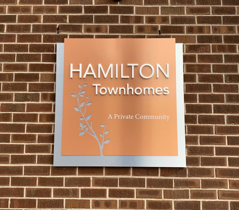 HAMILTON TOWNHOMES Wall Sign Interior Tech